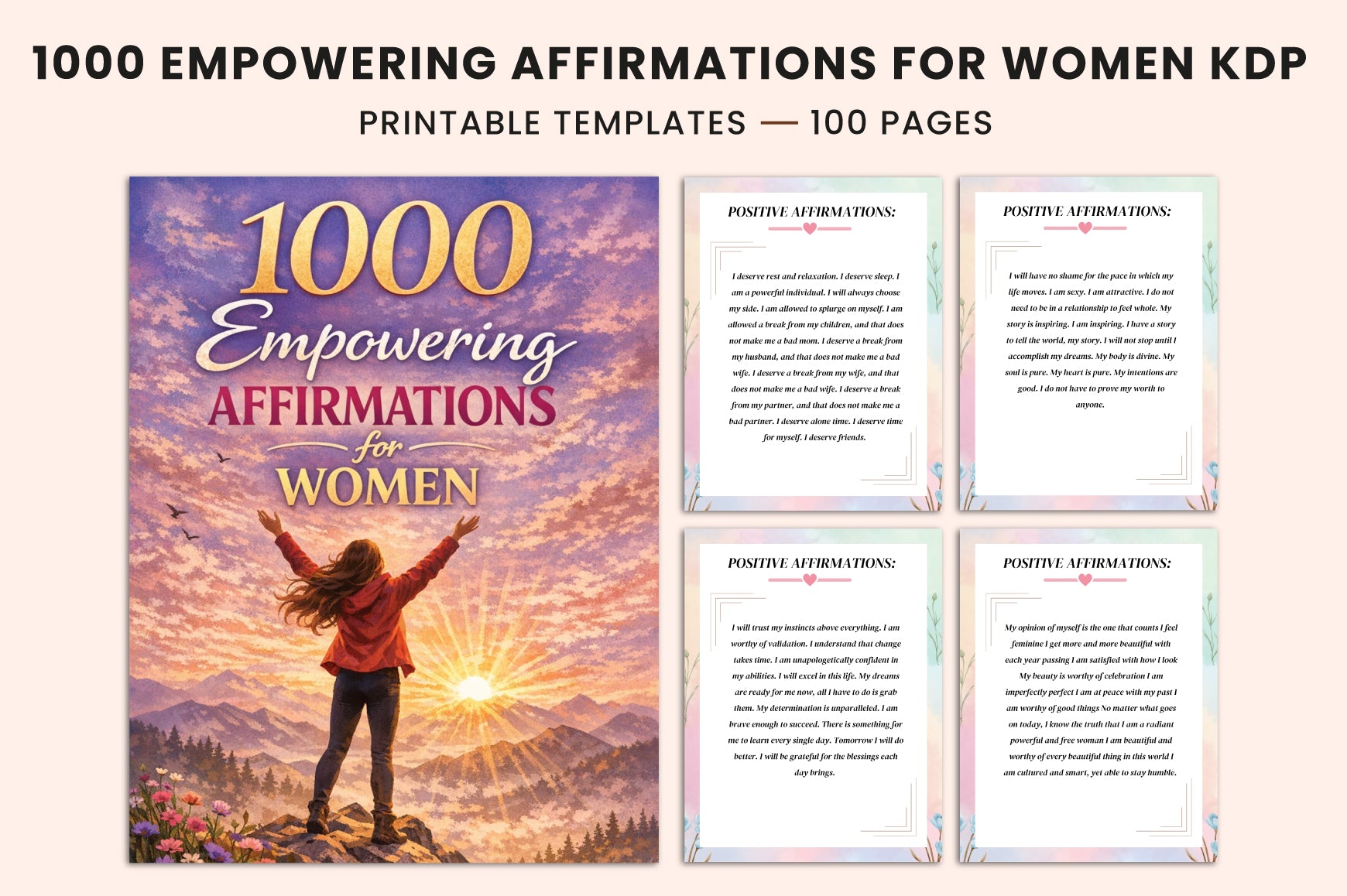Empowering Affirmations for Women Planner