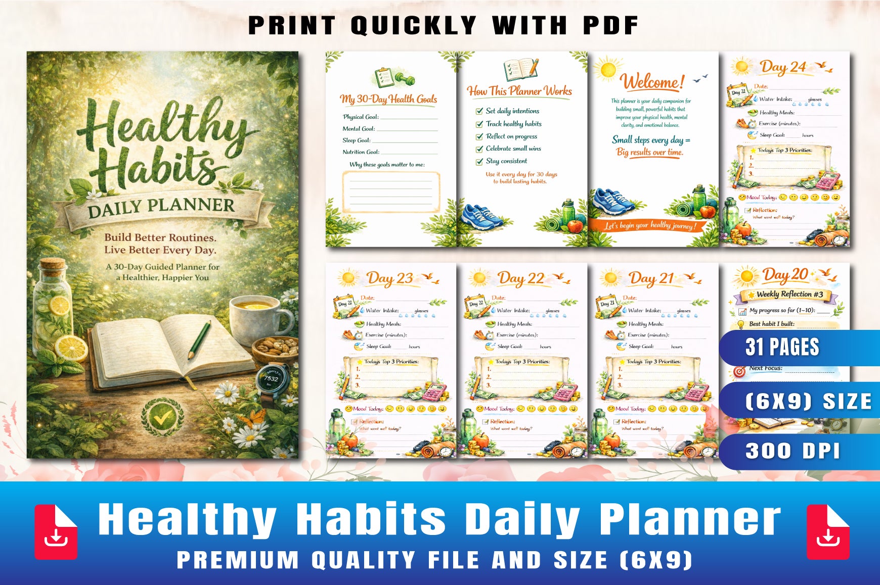Healthy Habits Daily Planner
