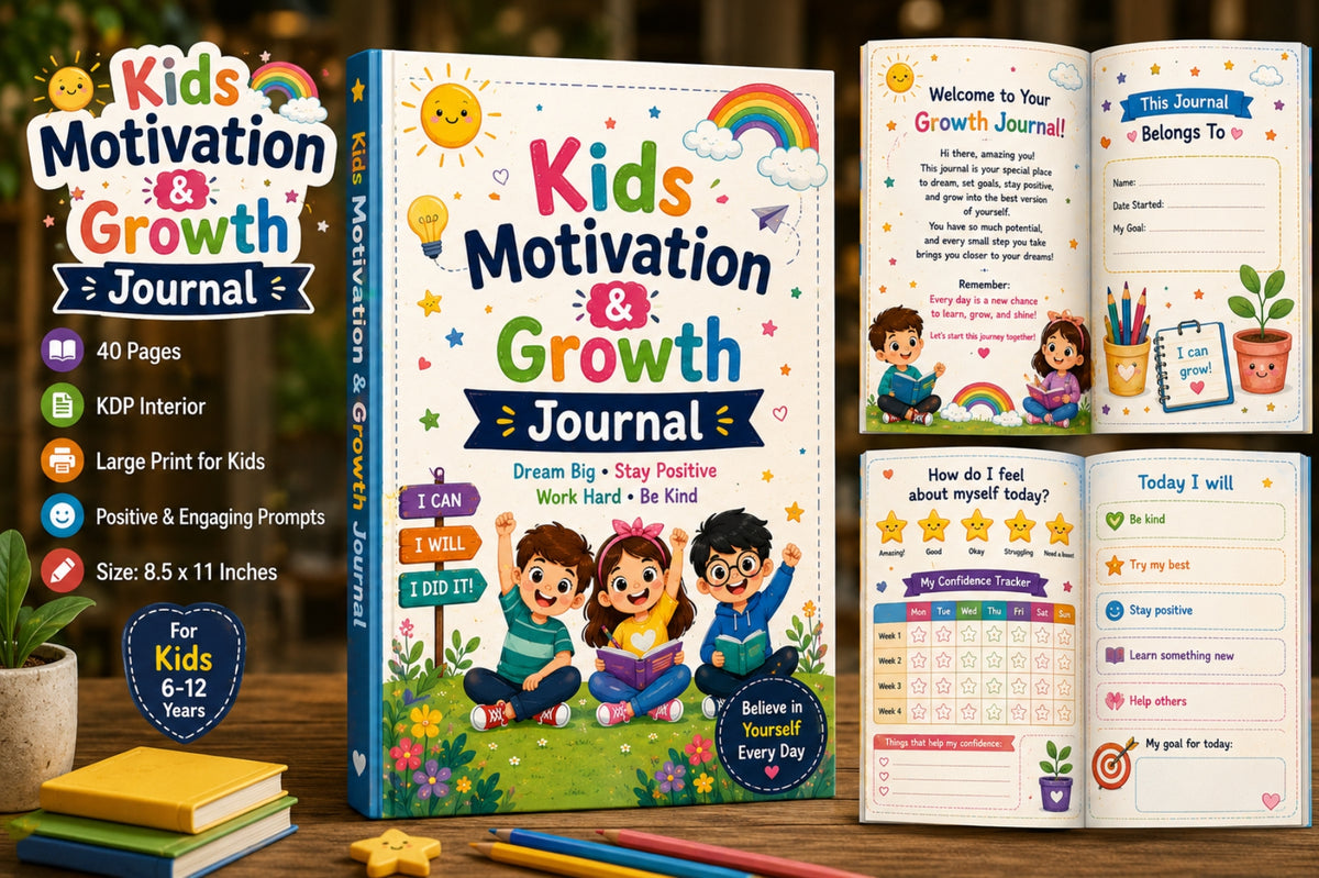 Kids Motivation Growth Journal