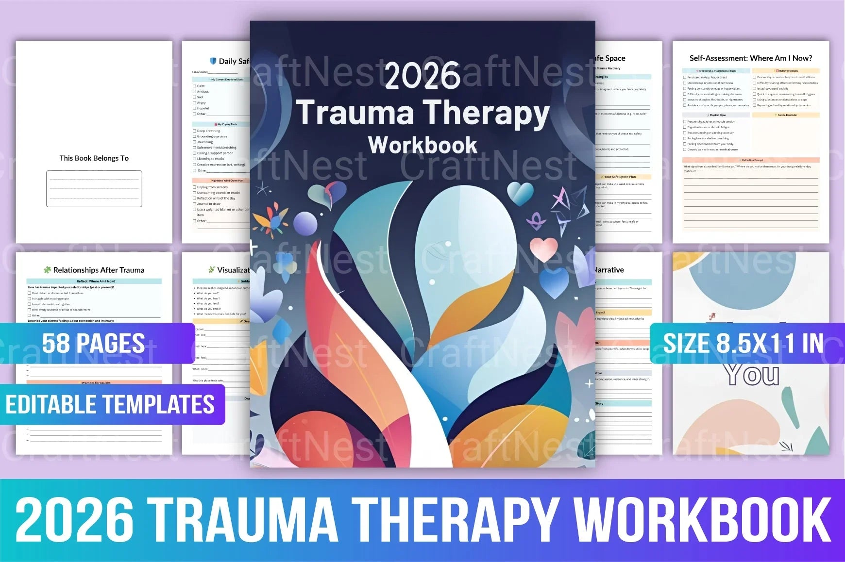 Trauma Therapy Workbook: Healing and Recovery Guide - CraftNest - Digital Crafting and Art