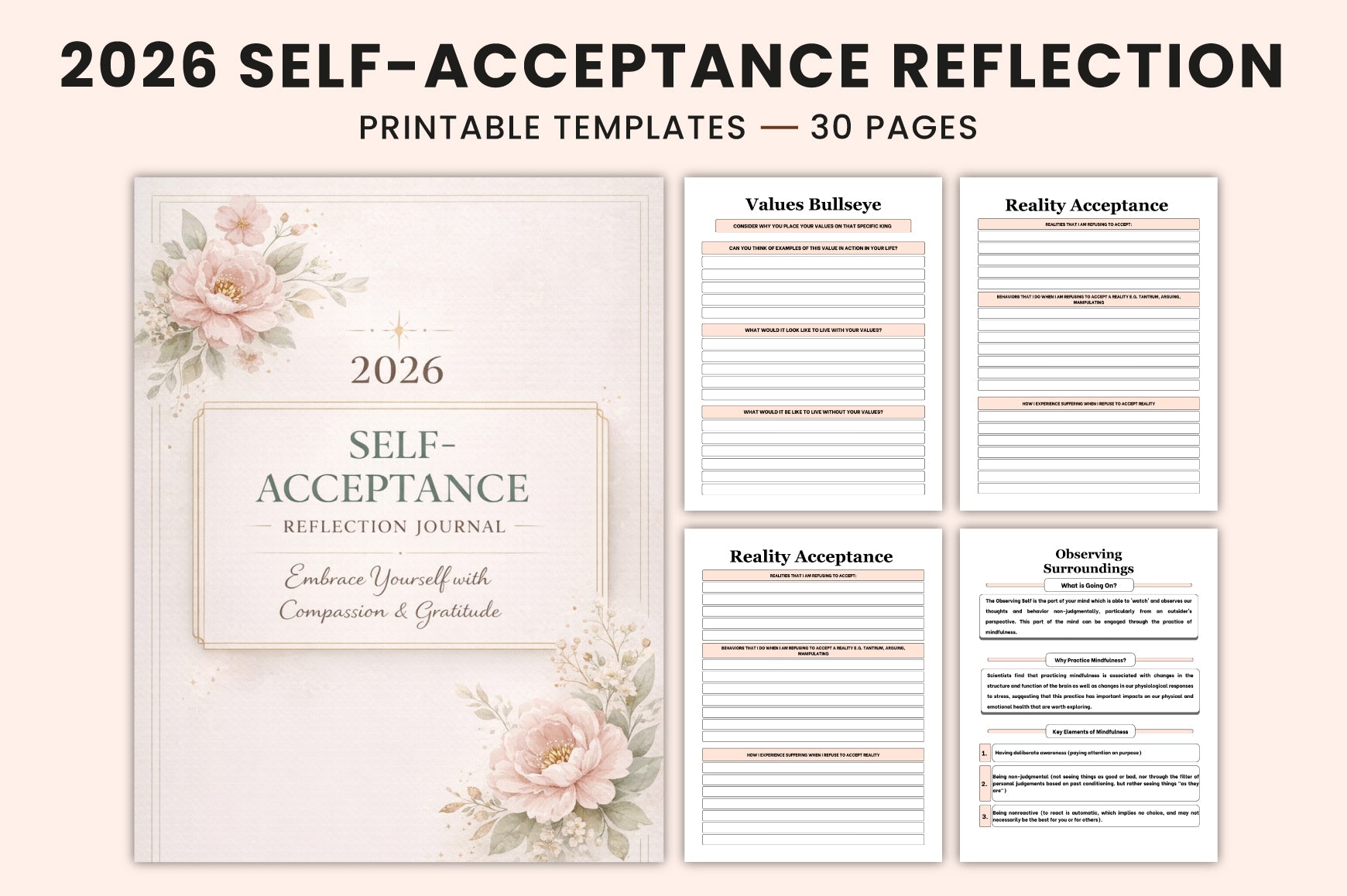 Self Acceptance Reflection Journal