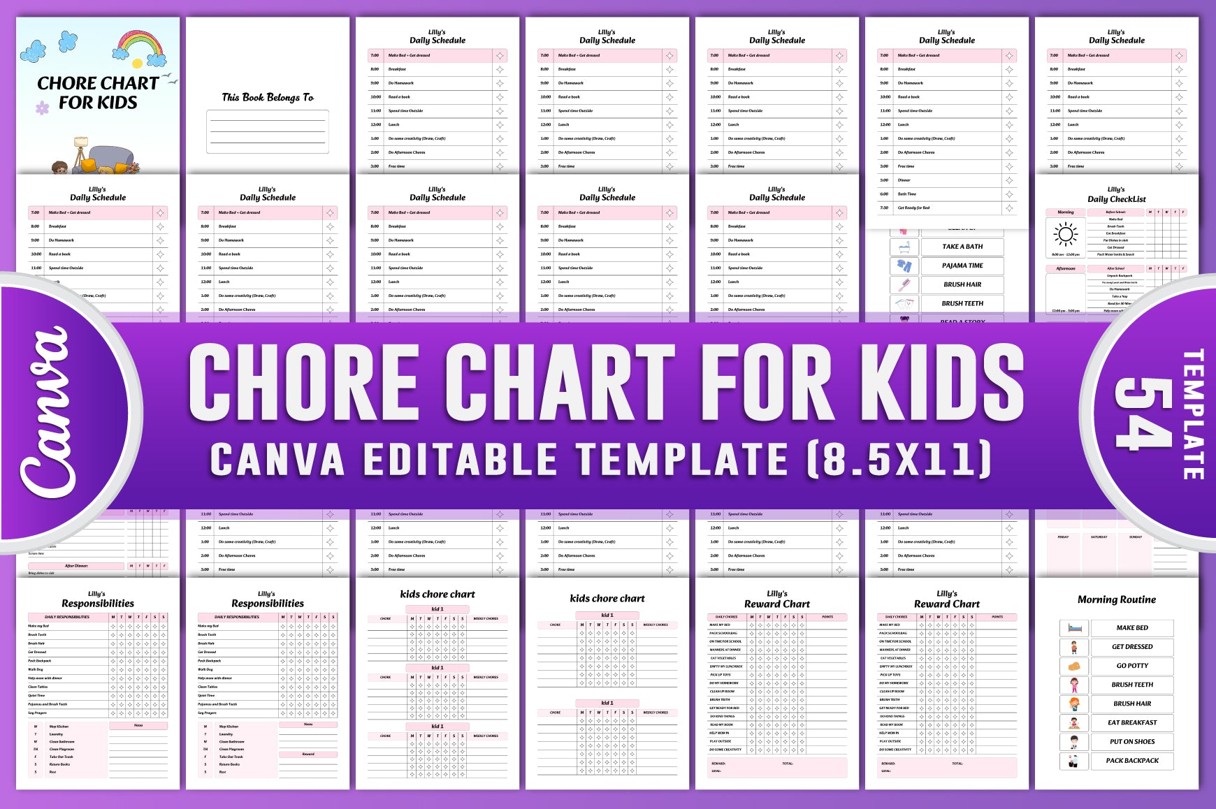 Chore Chart Planner for Kids