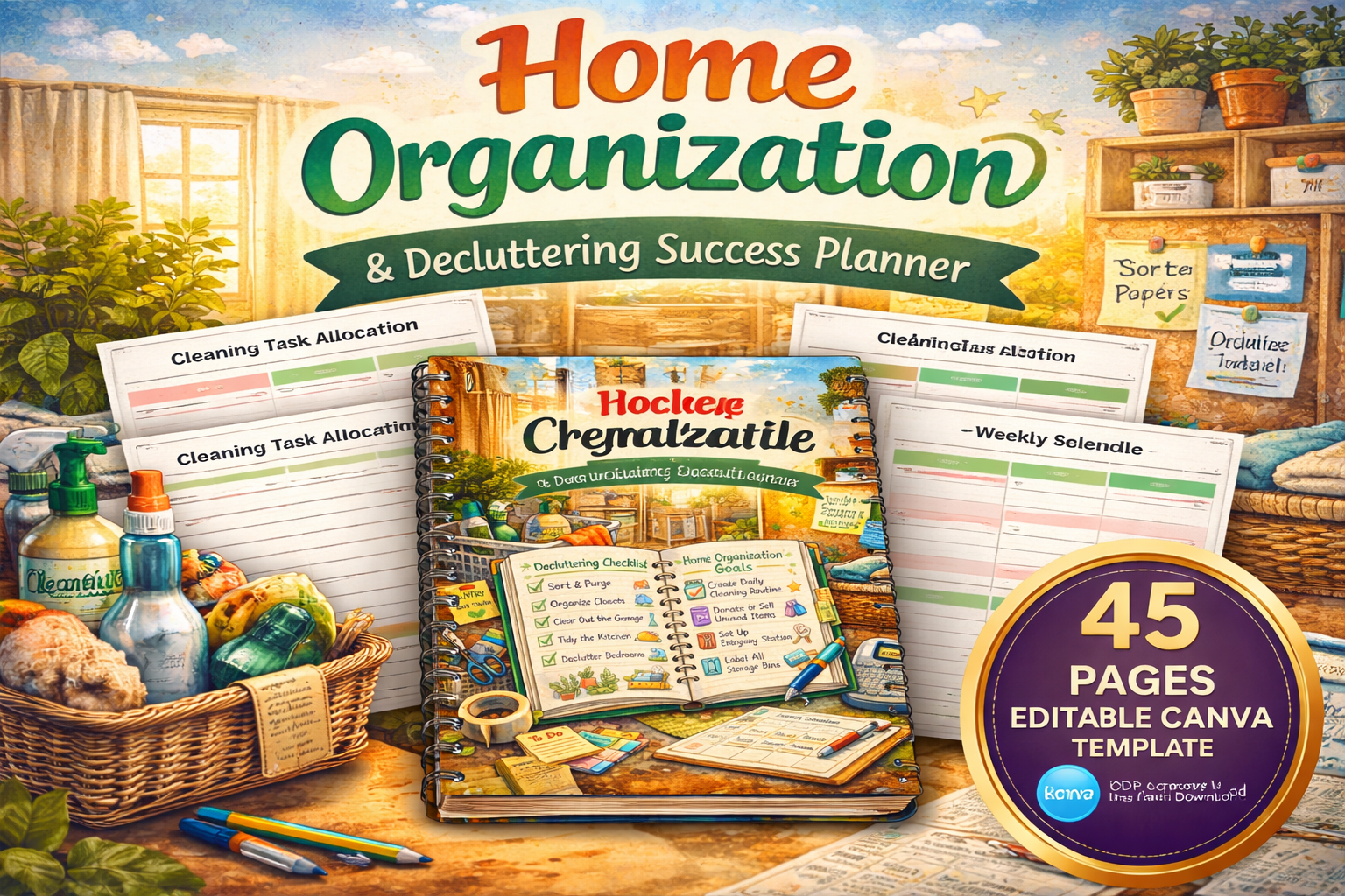Home Organization Decluttering Success Planner
