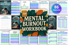 Mental Burnout Workbook for Stress Relief - CraftNest - Digital Crafting and Art