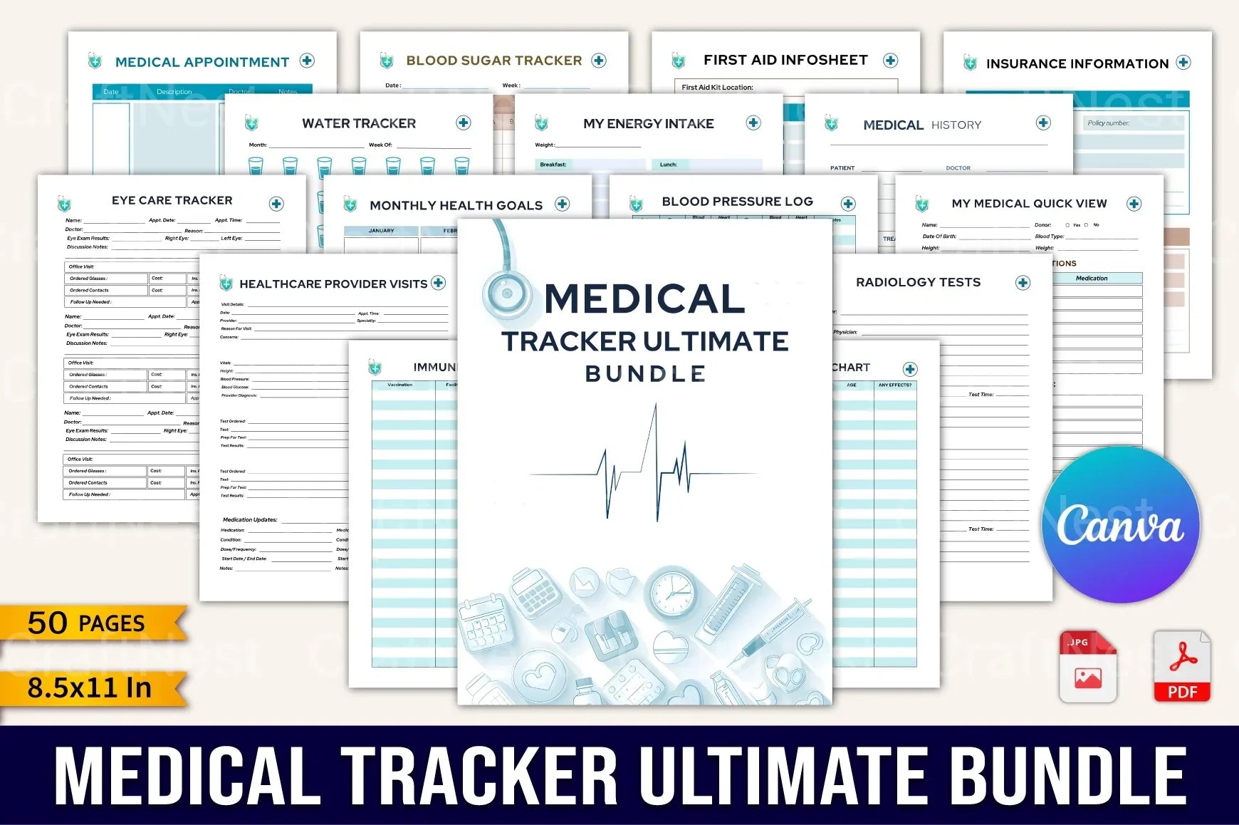 Medical Tracker Ultimate: Comprehensive Health Management Tool - CraftNest - Digital Crafting and Art