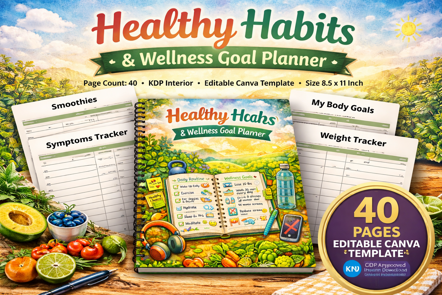 Healthy Habits Wellness Goal Planner