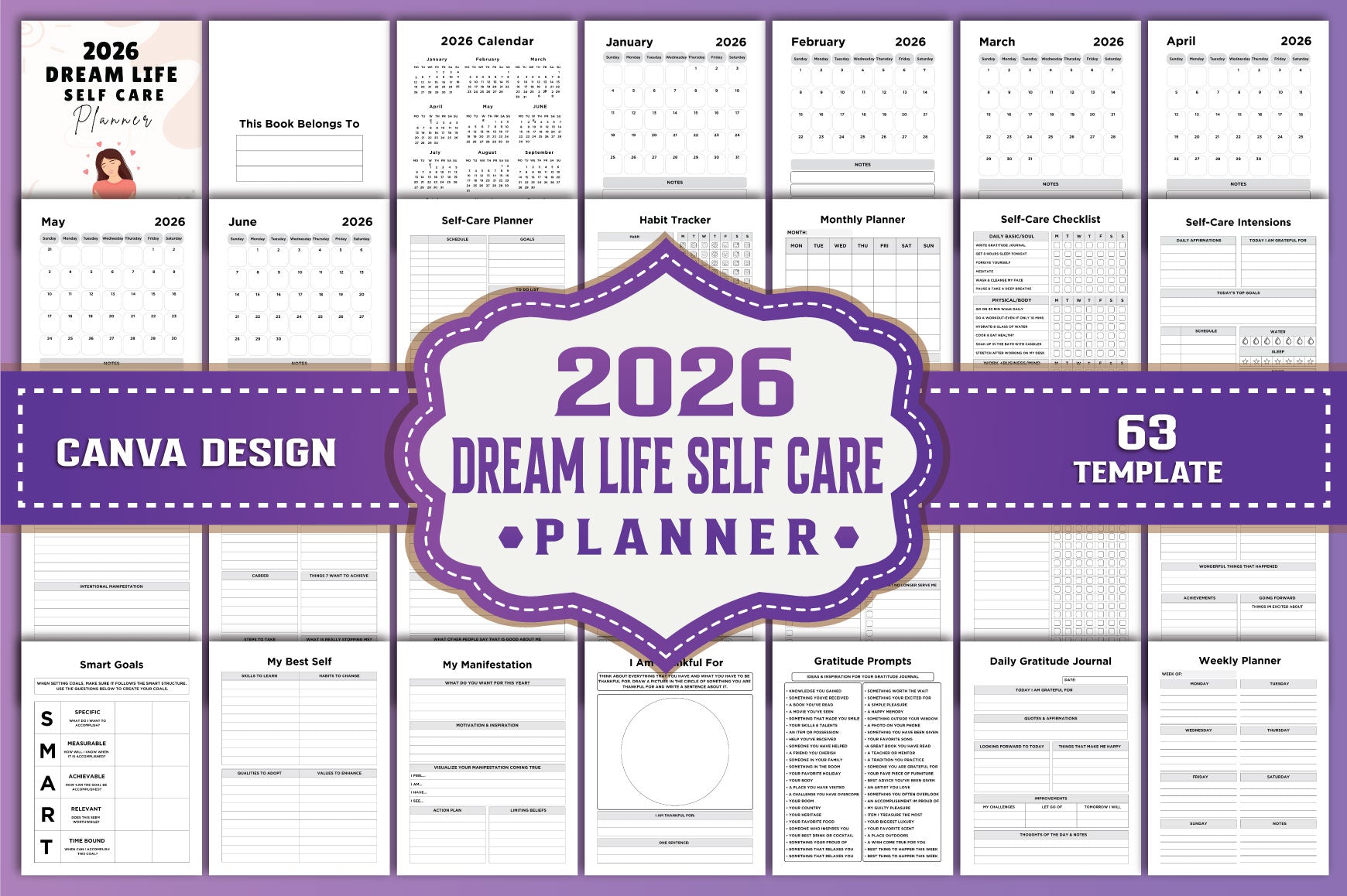 Dream Life Self Care Planner