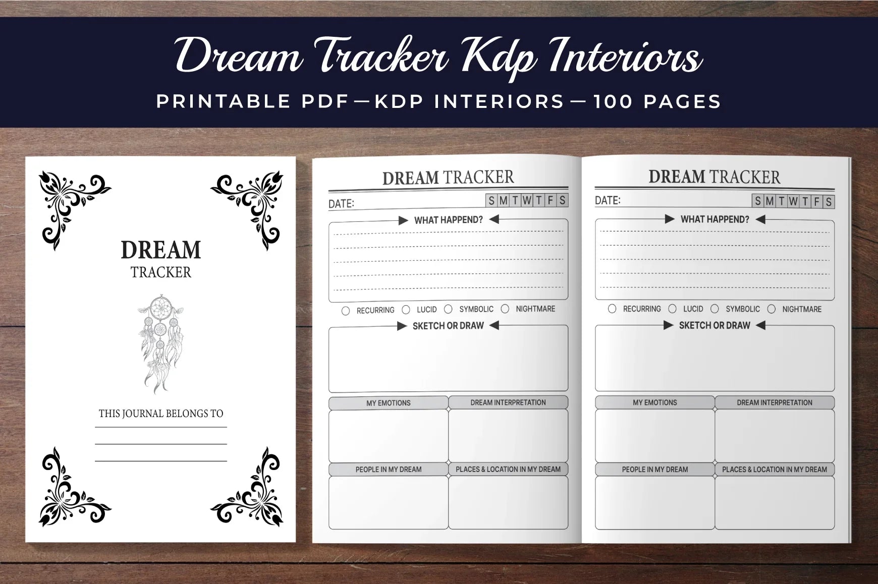 Dream Tracker Planner - Printable Planner - CraftNest - Digital Crafting and Art