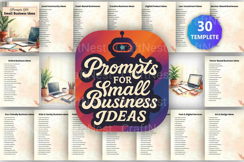 Creative Prompts for Small Business Ideas - CraftNest - Digital Crafting and Art