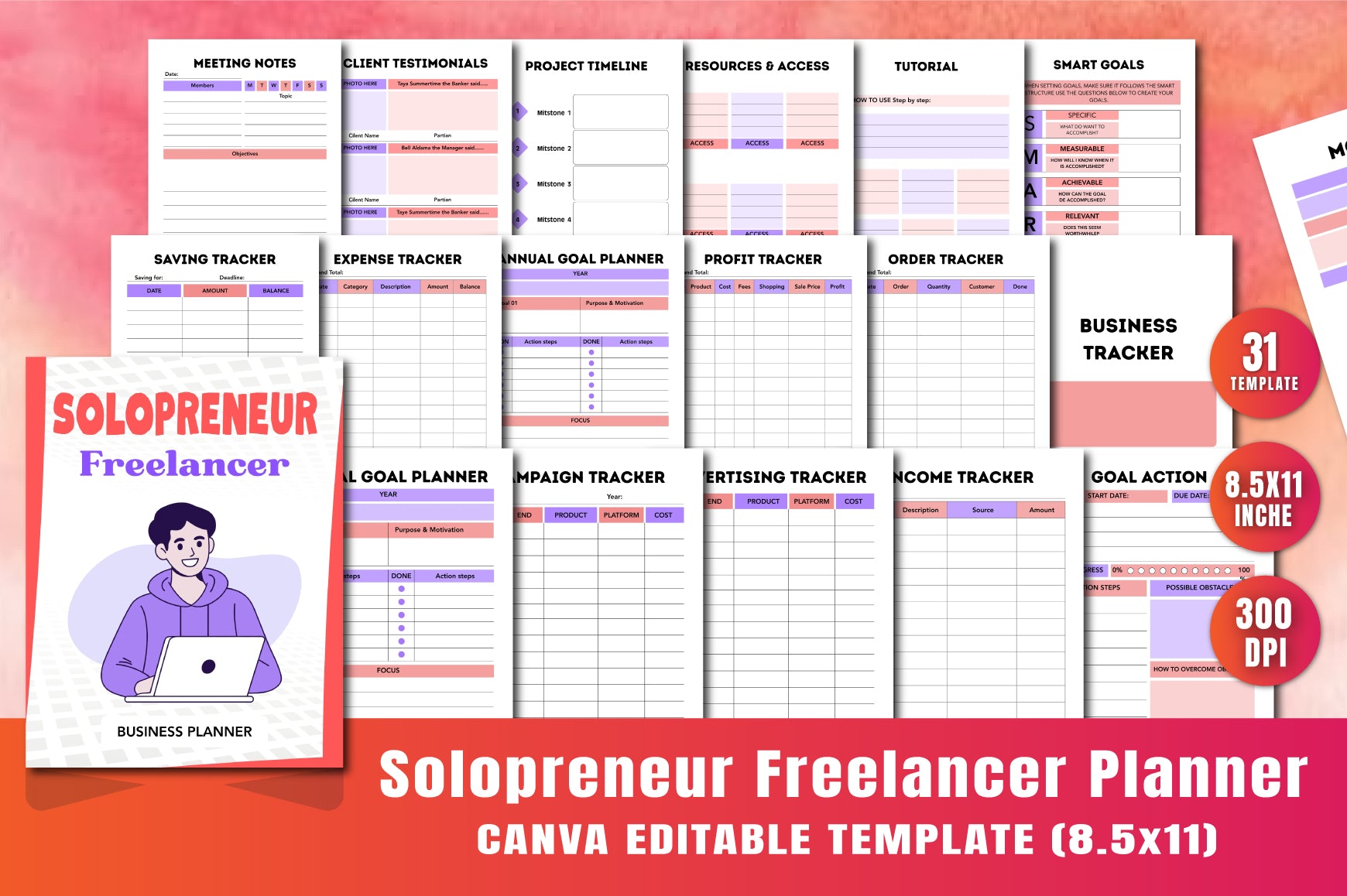 Solopreneur Freelancer Planner