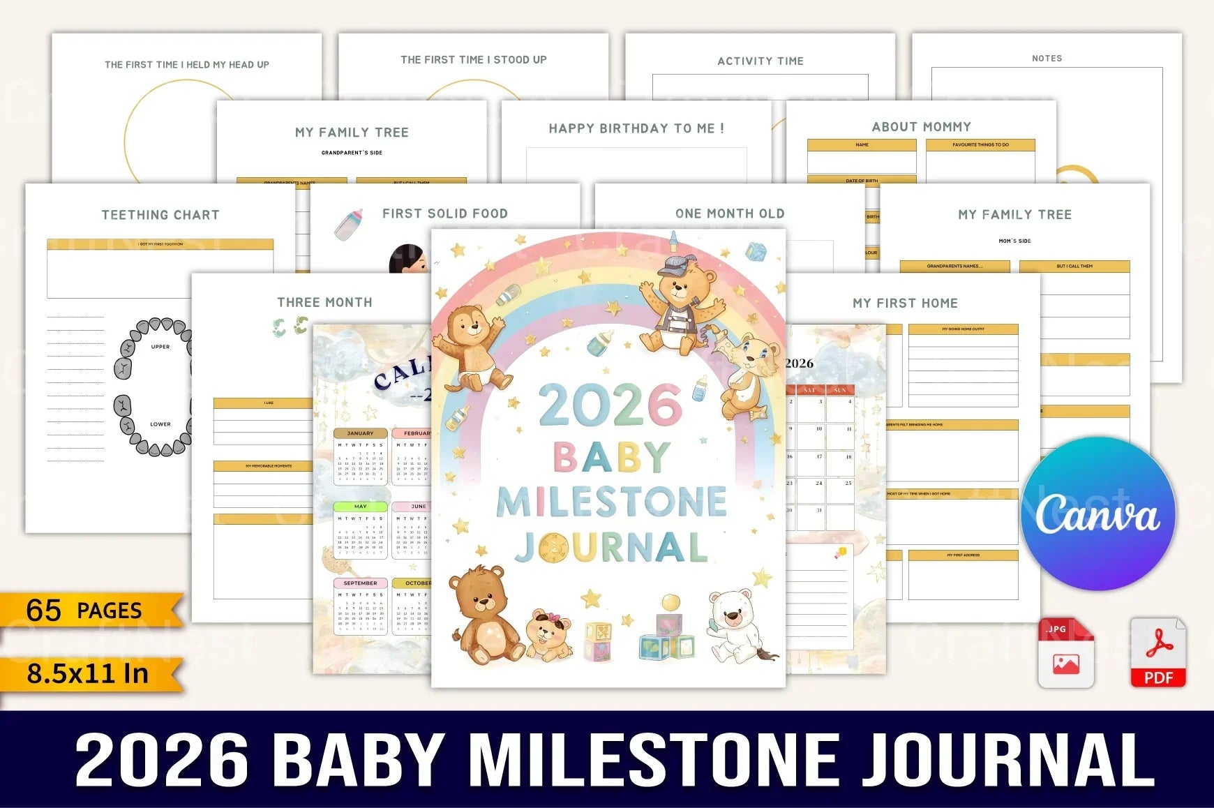 Baby Milestone Tracker - CraftNest - Digital Crafting and Art
