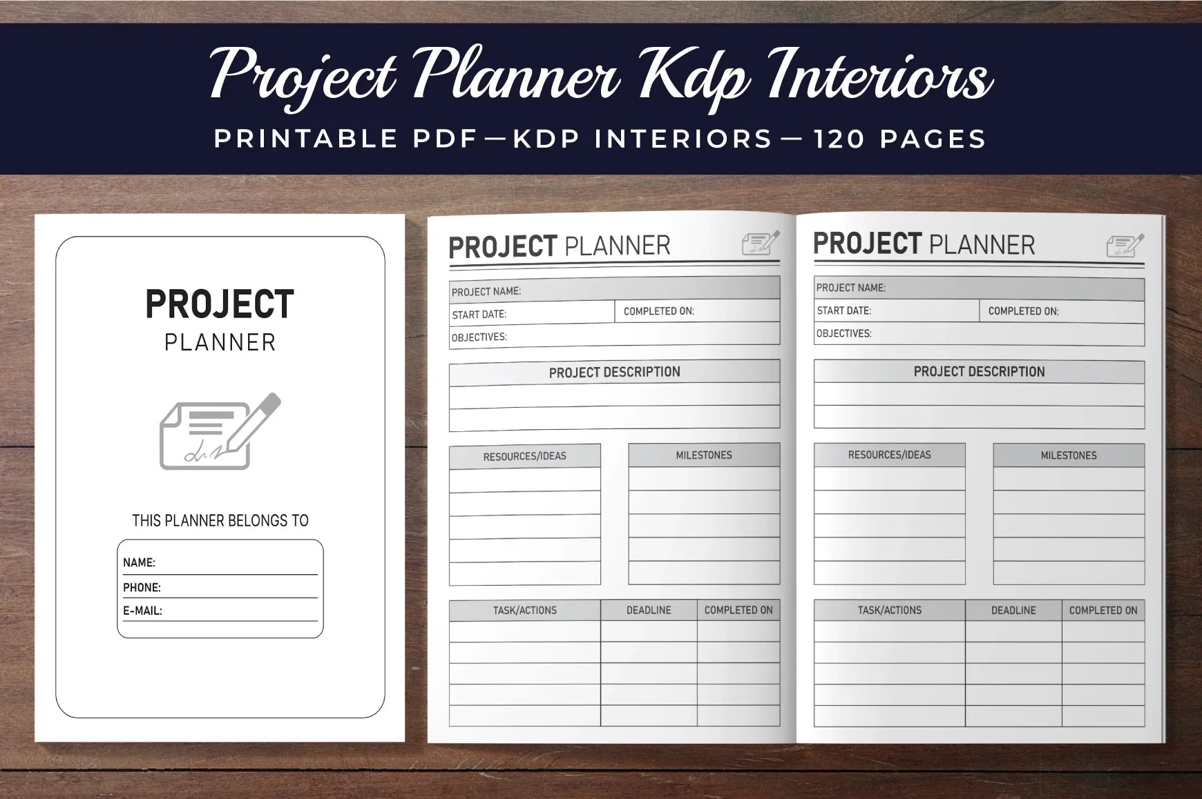 Project Planner from 100 Planner - CraftNest - Digital Crafting and Art