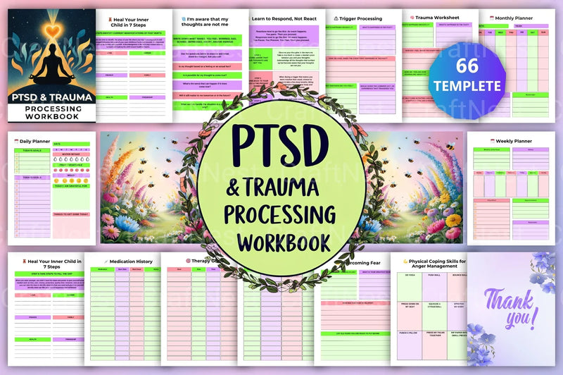 PTSD Trauma Processing Workbook - CraftNest - Digital Crafting and Art