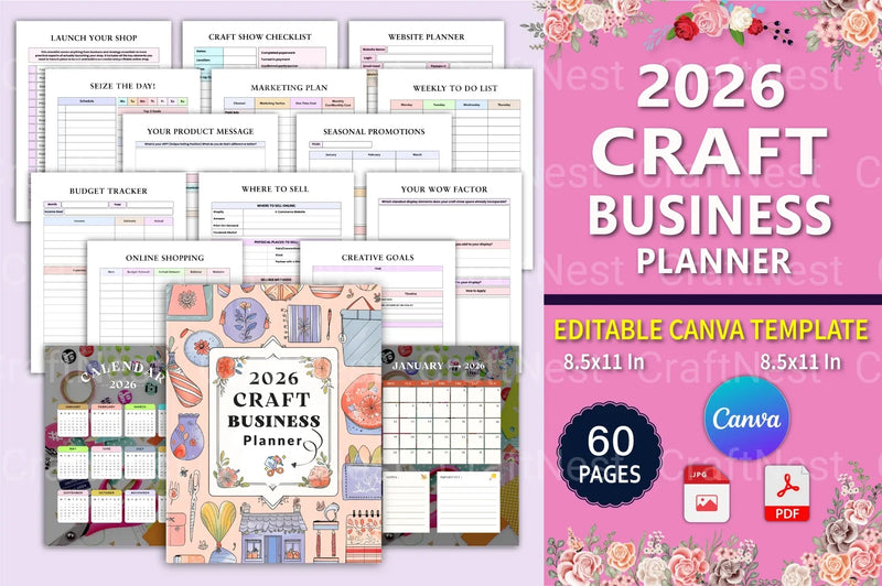 Craft Business Planner: Start Your Creative Journey - CraftNest - Digital Crafting and Art