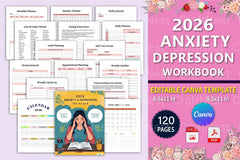 Anxiety and Depression Workbook - CraftNest - Digital Crafting and Art