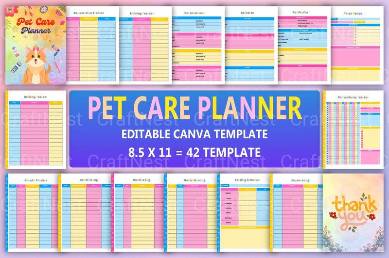 Pet Care Planner: Organize Your Pet's Needs - CraftNest - Digital Crafting and Art