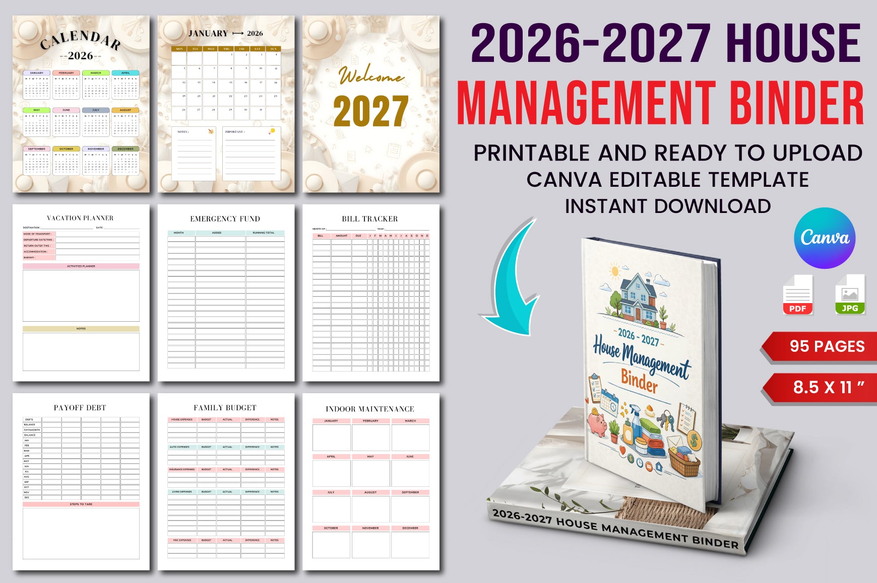 House Management Binder Planner