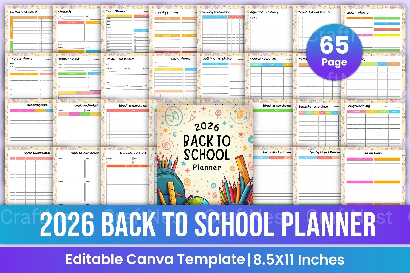 Back to School Planner 2023 - CraftNest - Digital Crafting and Art
