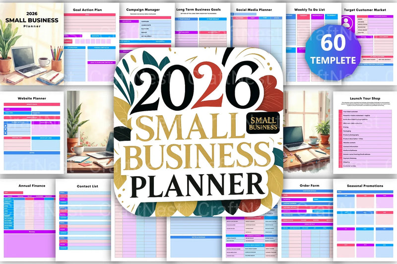 Small Business Planner for Entrepreneurs - CraftNest - Digital Crafting and Art