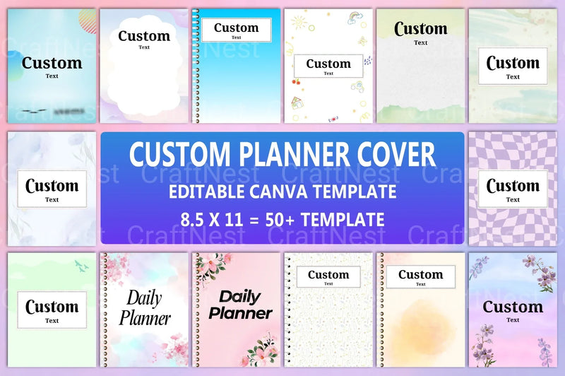 Custom Planner Cover Design - CraftNest - Digital Crafting and Art