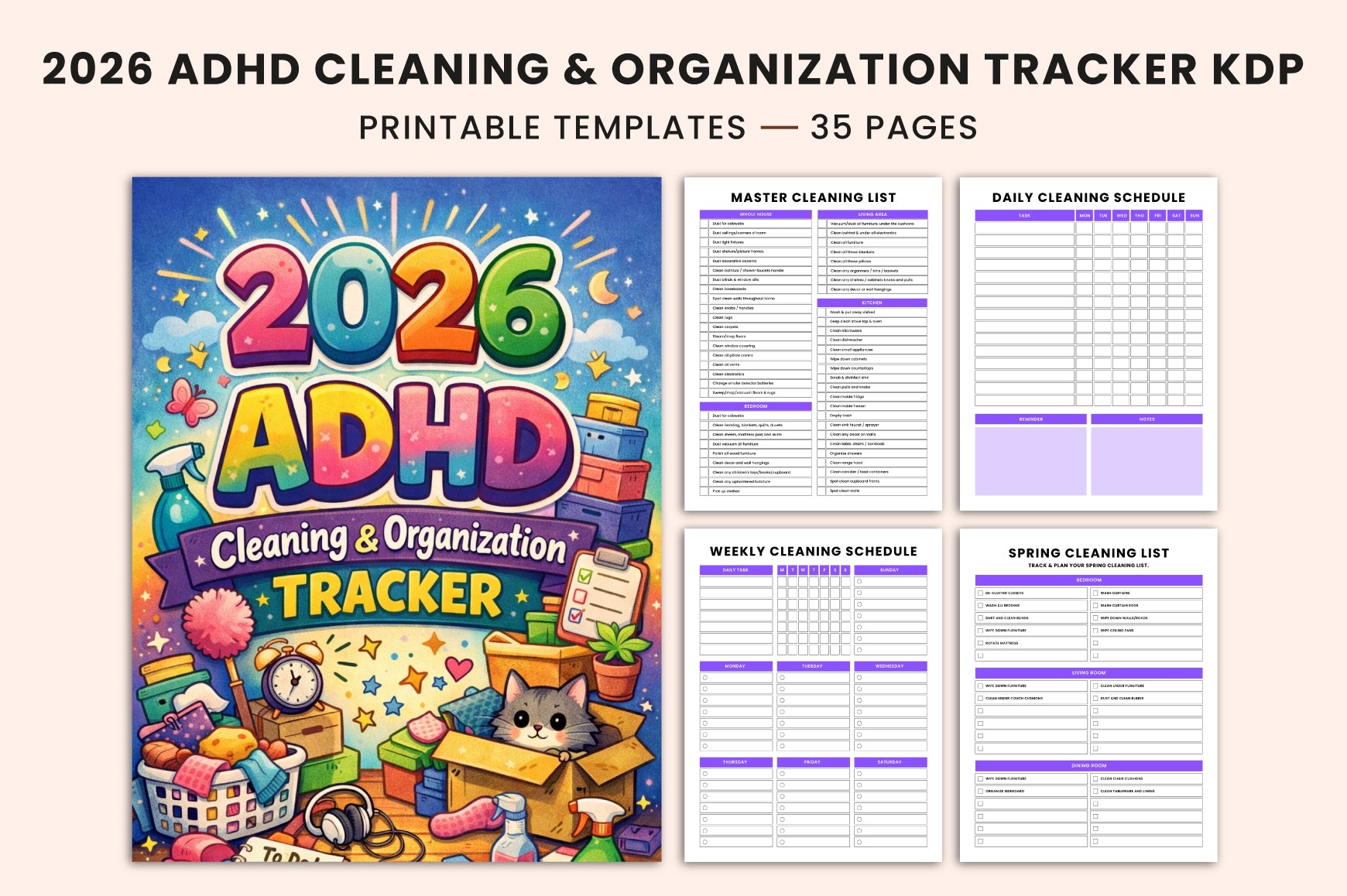 ADHD Cleaning Planner for Effective Organization