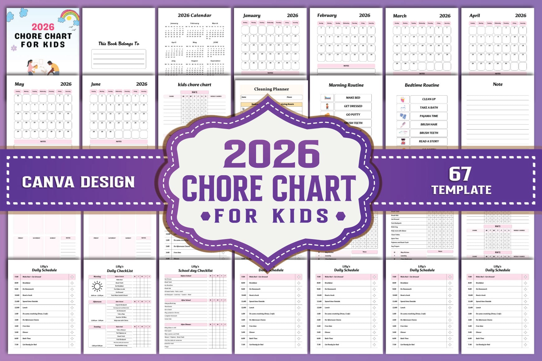 Chore Chart for Kids Planner