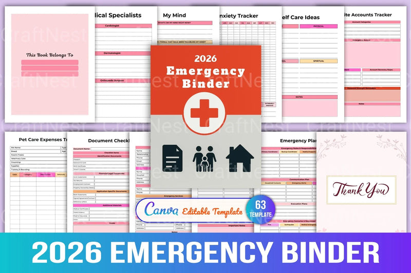 Essential Emergency Binder for Crisis Preparedness - CraftNest - Digital Crafting and Art