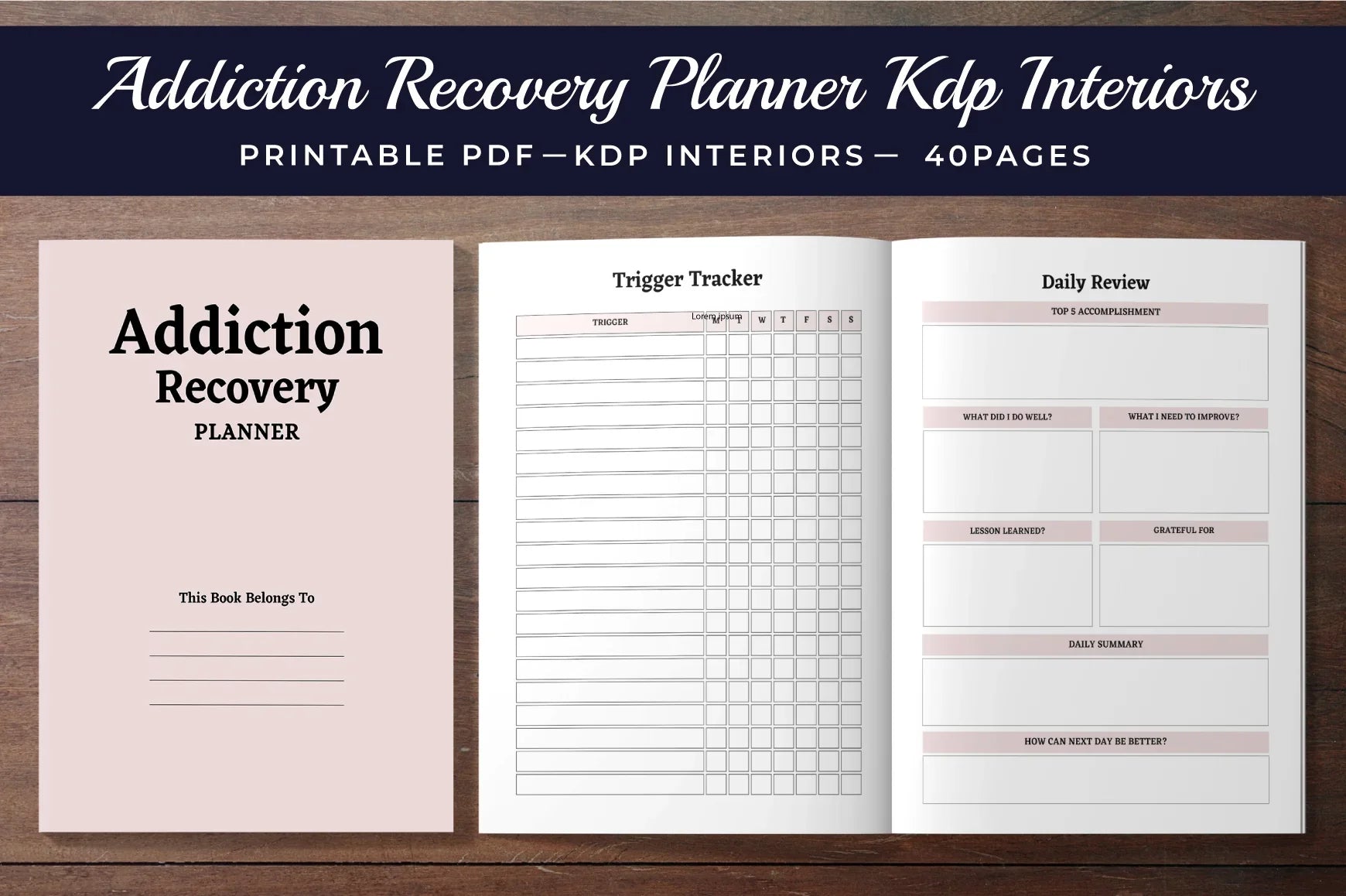 Addiction Recovery Planner - CraftNest - Digital Crafting and Art