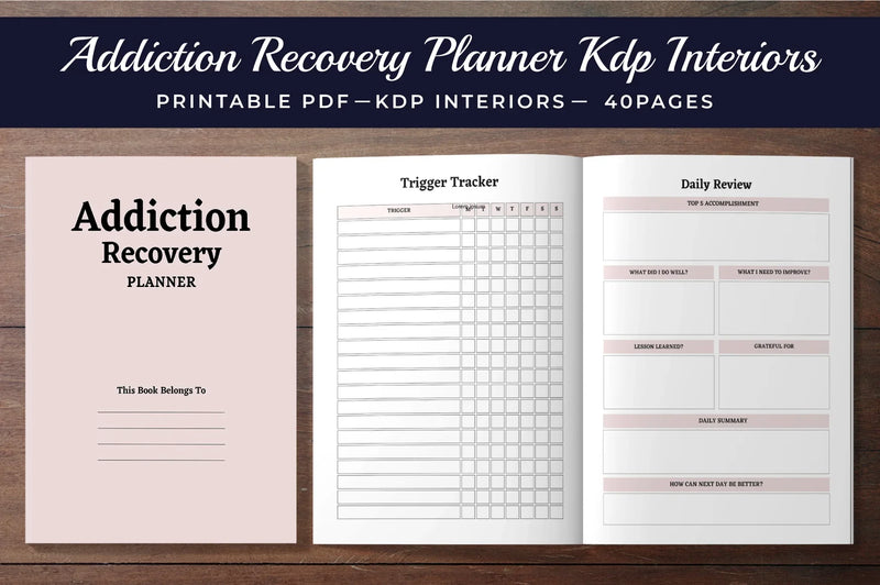 Addiction Recovery Planner - CraftNest - Digital Crafting and Art