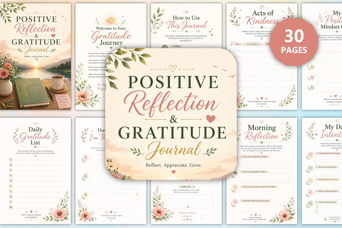 Positive Reflection Gratitude Journal