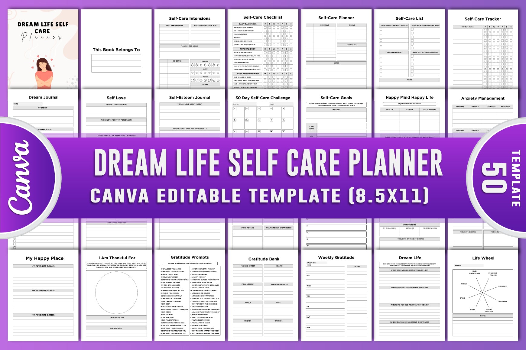 Dream Life Self Care Planner