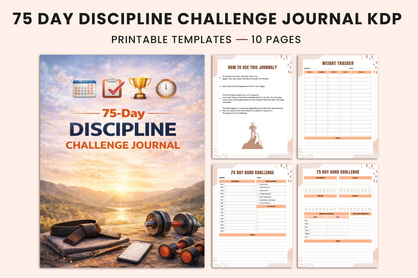 Day Discipline Challenge Journal