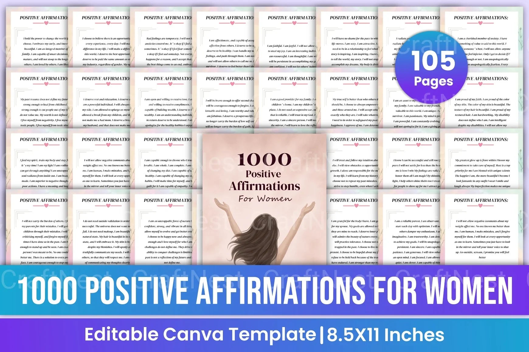 Positive Affirmations for Women - CraftNest - Digital Crafting and Art