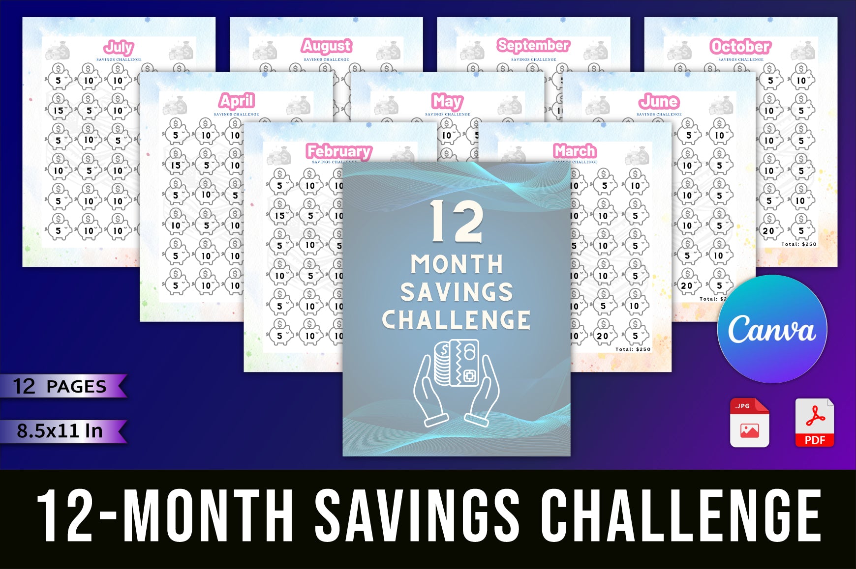 Month Savings Challenge Planner