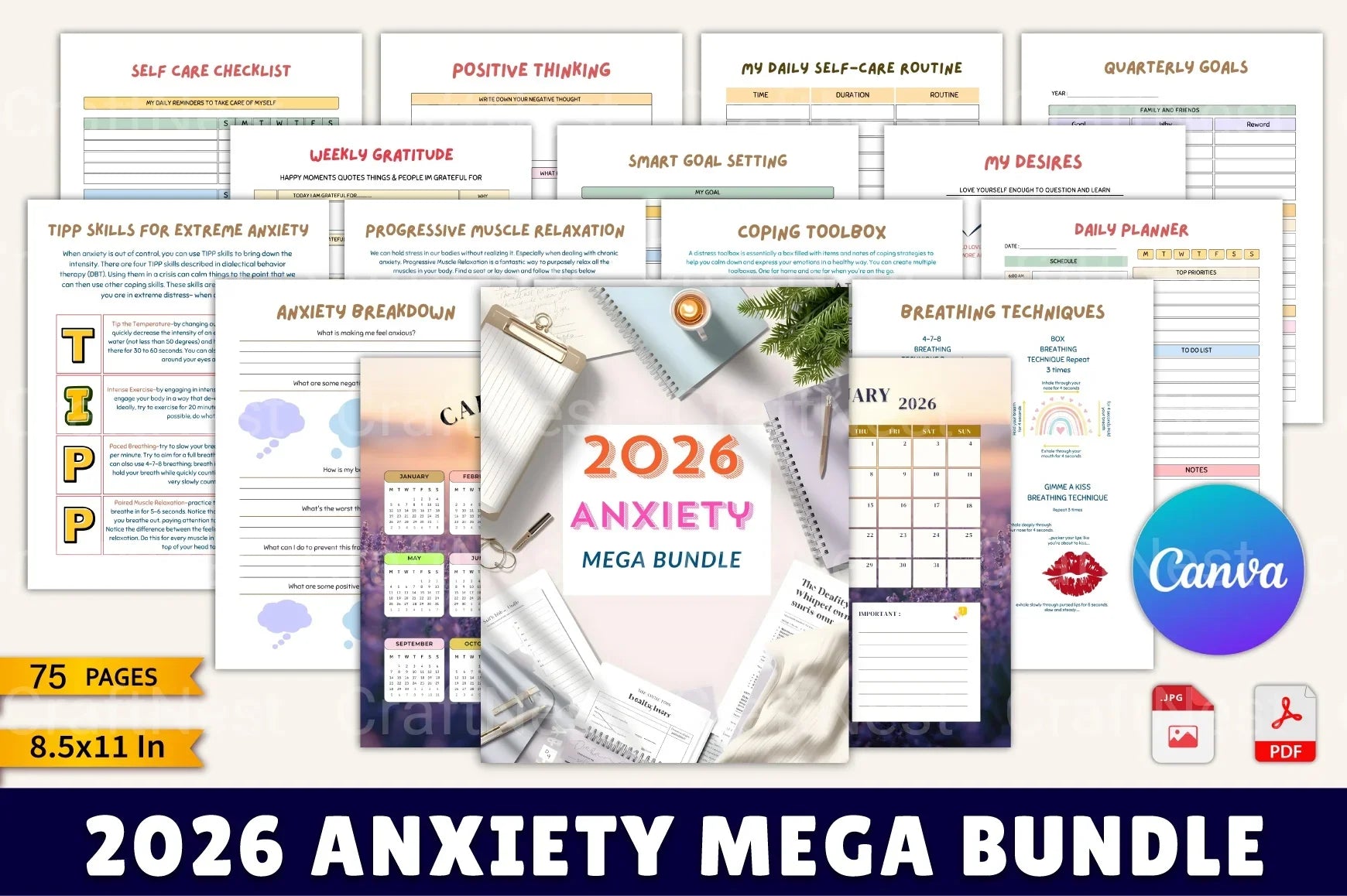 Anxiety Mega Guide - CraftNest - Digital Crafting and Art