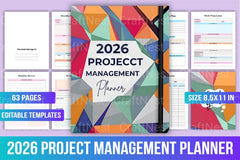 Project Management Planner - CraftNest - Digital Crafting and Art
