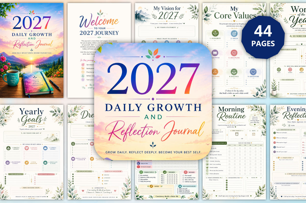 Daily Growth And Reflection Journal 2027