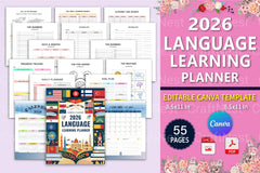 Language Learning Planner - CraftNest - Digital Crafting and Art