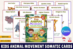 Kids Animal Movement Somatic Cards for Fun and Learning - CraftNest - Digital Crafting and Art