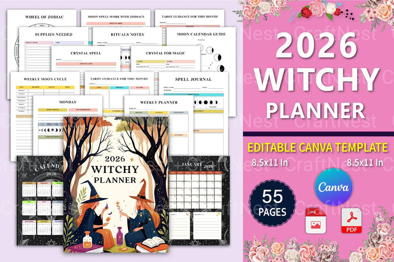 Witchy Planner: Magical Organization Tool - CraftNest - Digital Crafting and Art