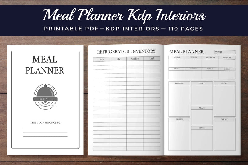 Meal Planner from 100 Planner - Printable Bundle - CraftNest - Digital Crafting and Art