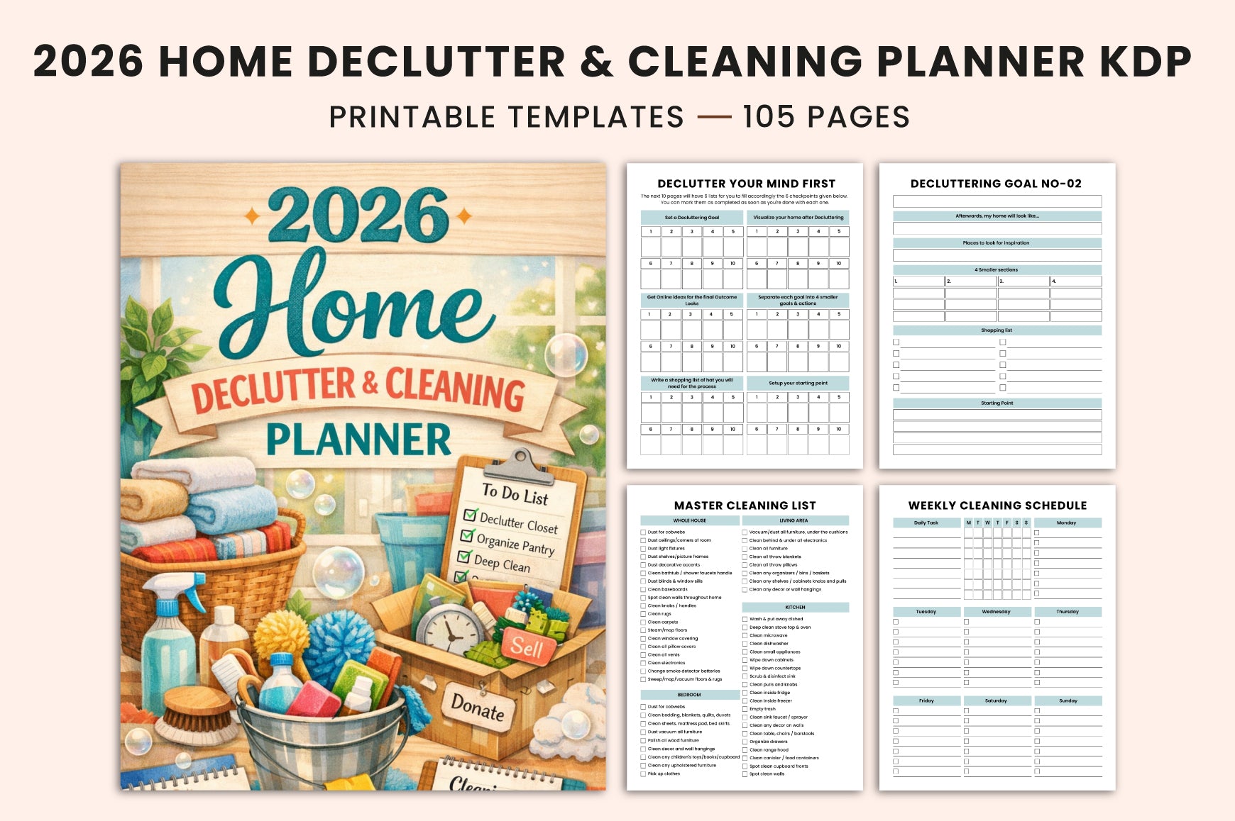 Decluttering Cleaning Planner Guide