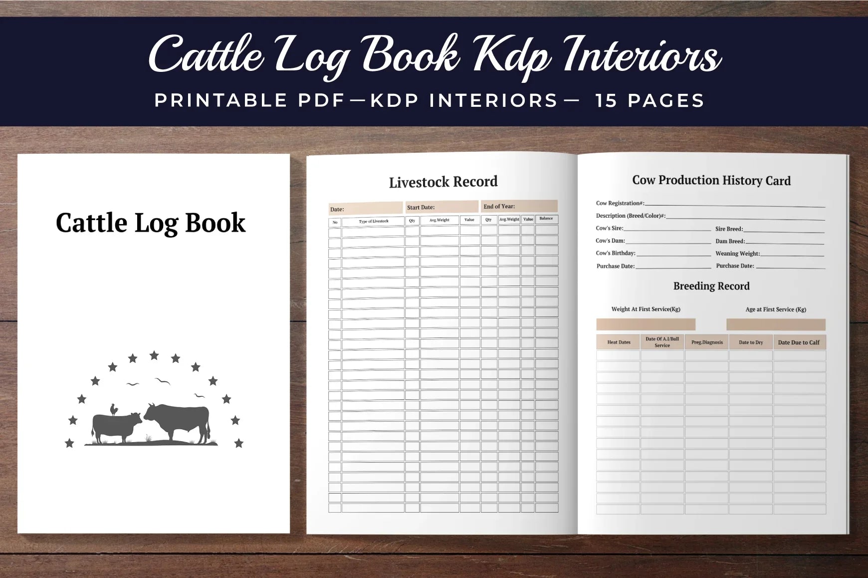 Cattle Log Book Planner - CraftNest - Digital Crafting and Art