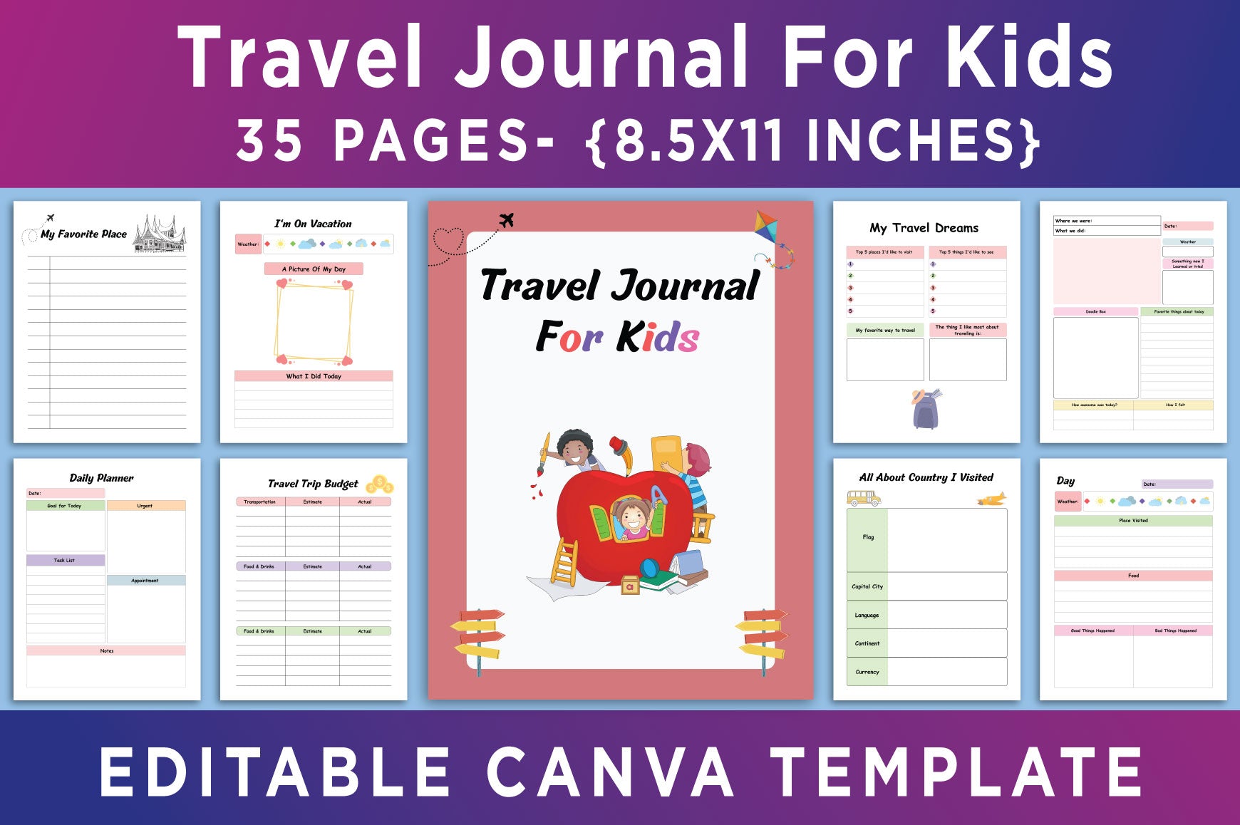 Travel Journal for Kids