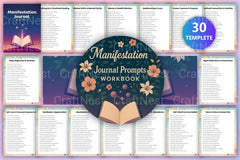 Manifestation Prompts Workbook for Personal Growth - CraftNest - Digital Crafting and Art