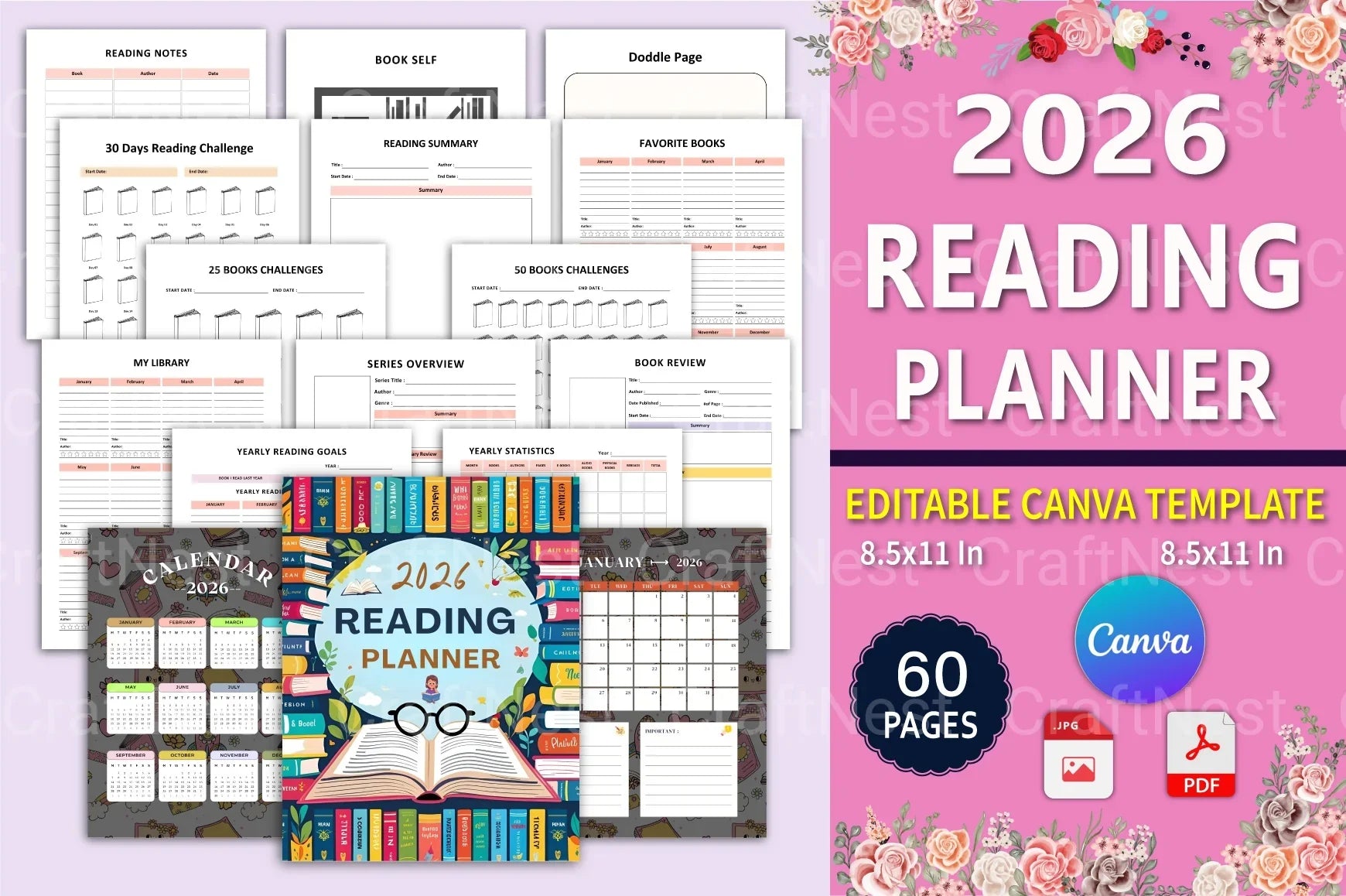 Reading Planner Guide - CraftNest - Digital Crafting and Art