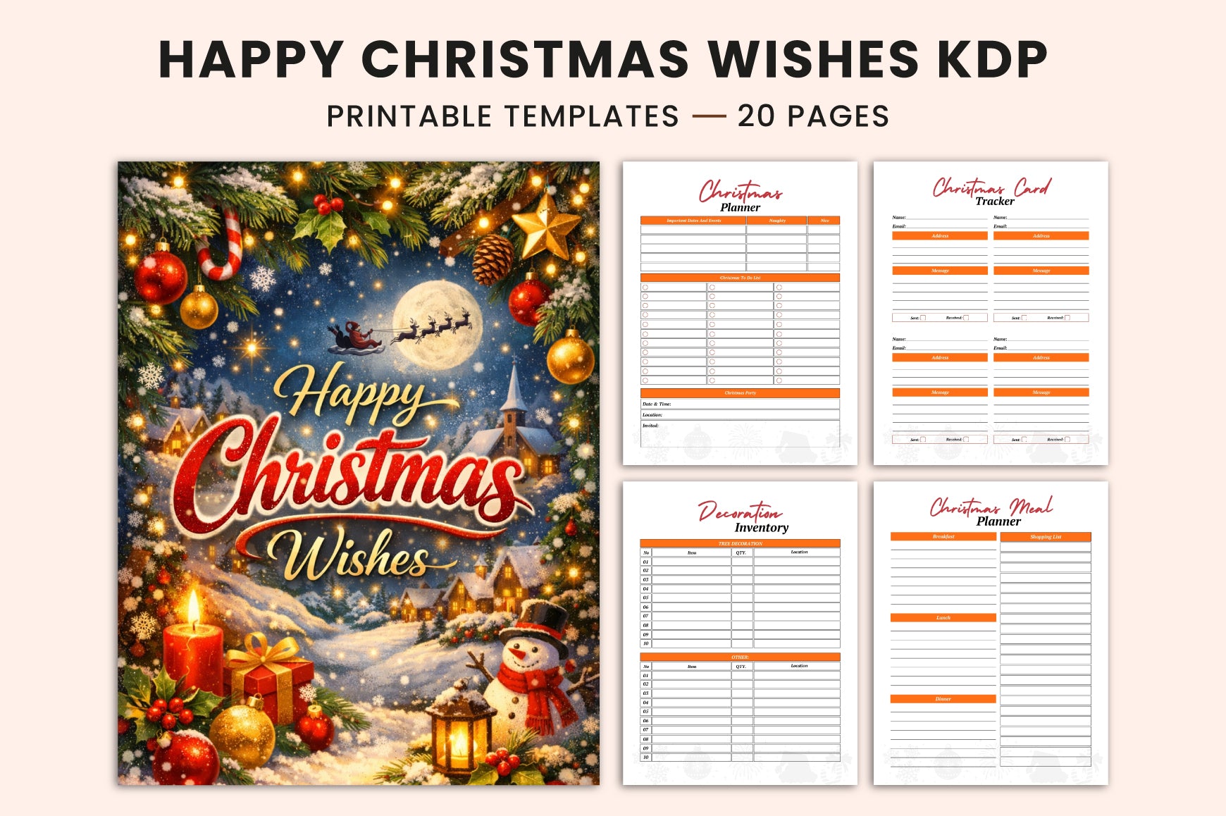 Happy Christmas Wishes Planner