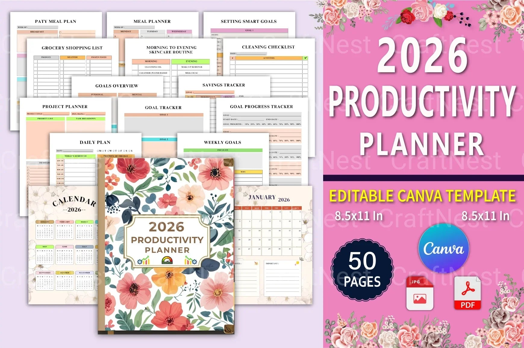 Boost Your Efficiency with the Productivity Planner - CraftNest - Digital Crafting and Art