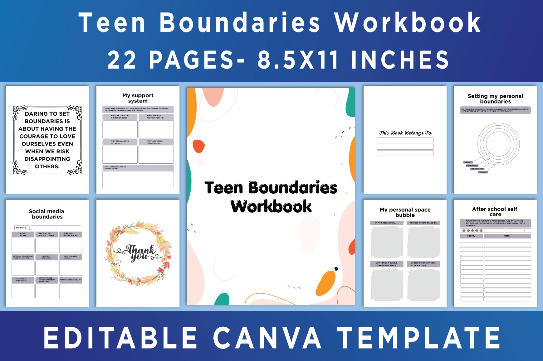 Teen Boundaries Workbook for Personal Growth
