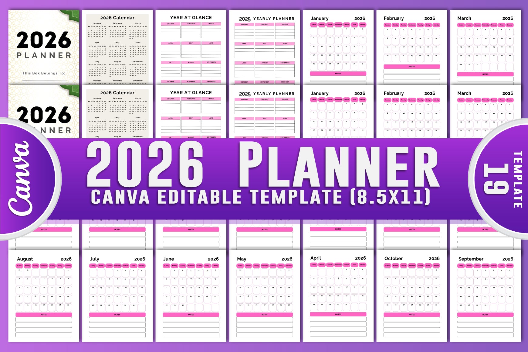 Editable Canva Planner